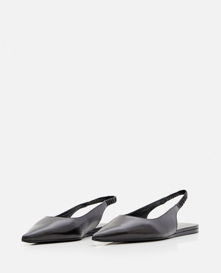 SPIKE LEATHER FLAT SLINGBACKS