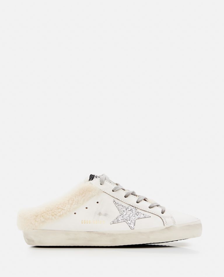 GOLDEN GOOSE SUPER STAR SABOT LEATHER SNEAKERS