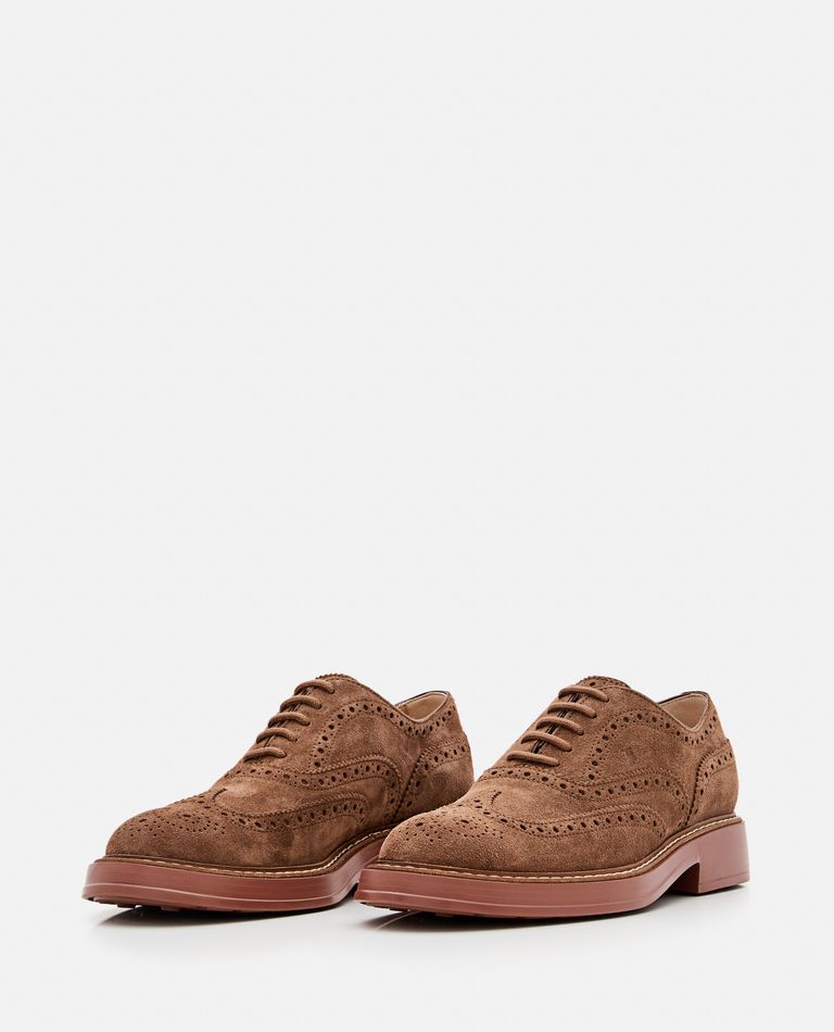 Tod's  ,  Suede Lace-up Shoes  ,  Beige 9