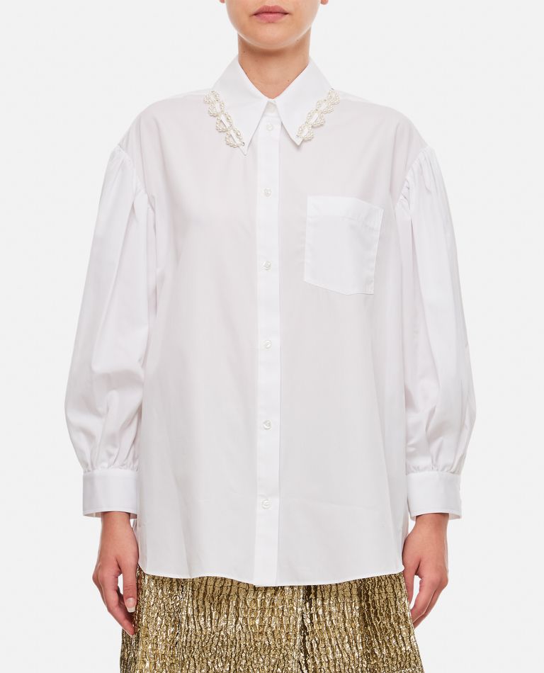 Simone Rocha White Classic Puff Sleeve Shirt