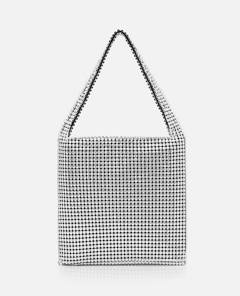 Rabanne Pixel Hobo Gros Mesh Shoulder Bag In Silver
