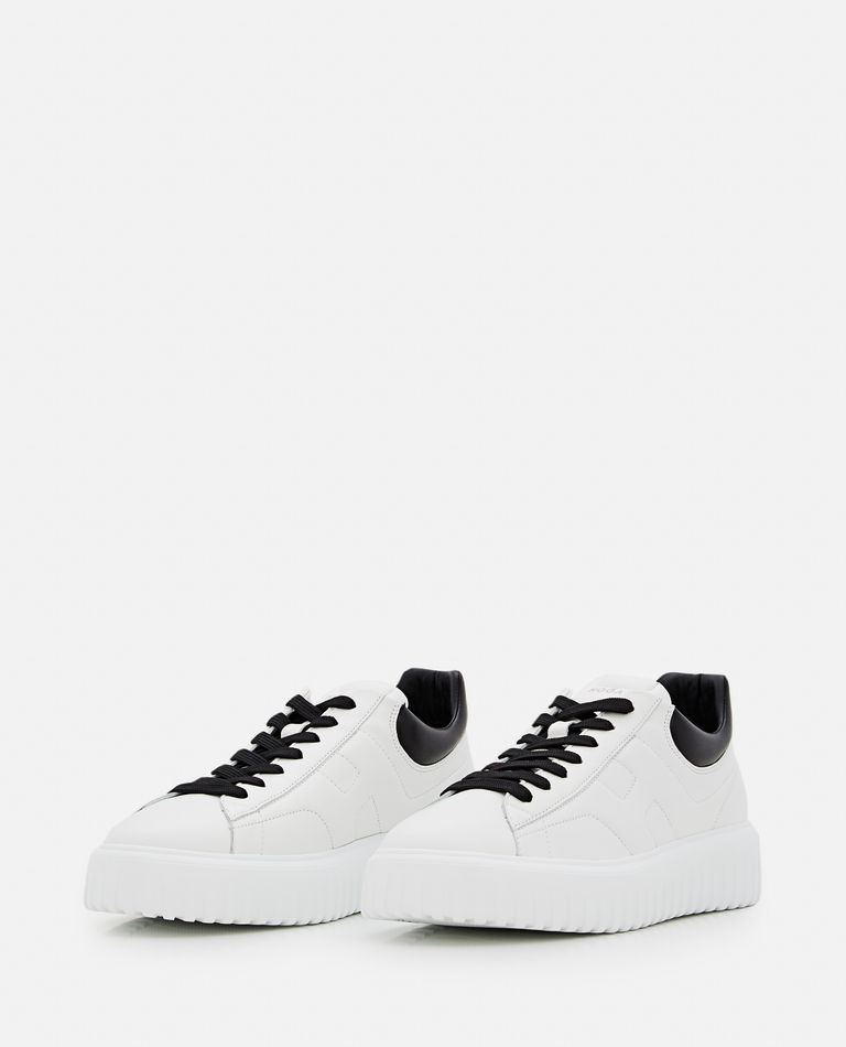 Shop Hogan H Stripes Sneakers In White