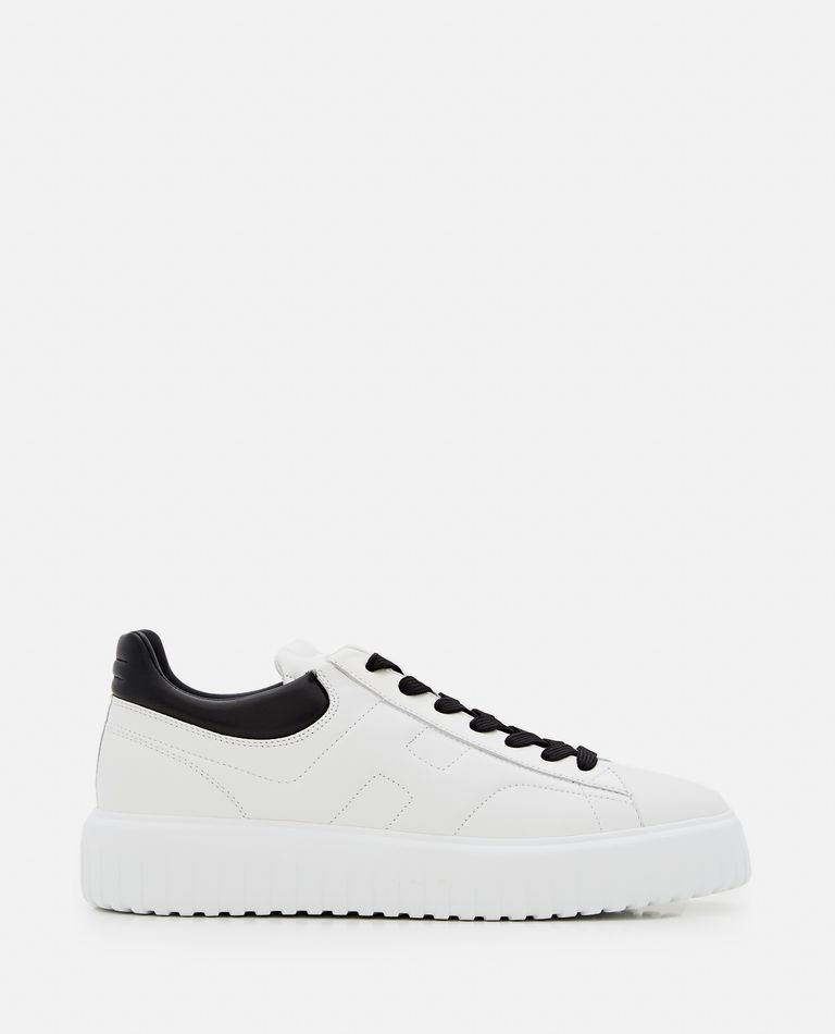 Shop Hogan H Stripes Sneakers In White