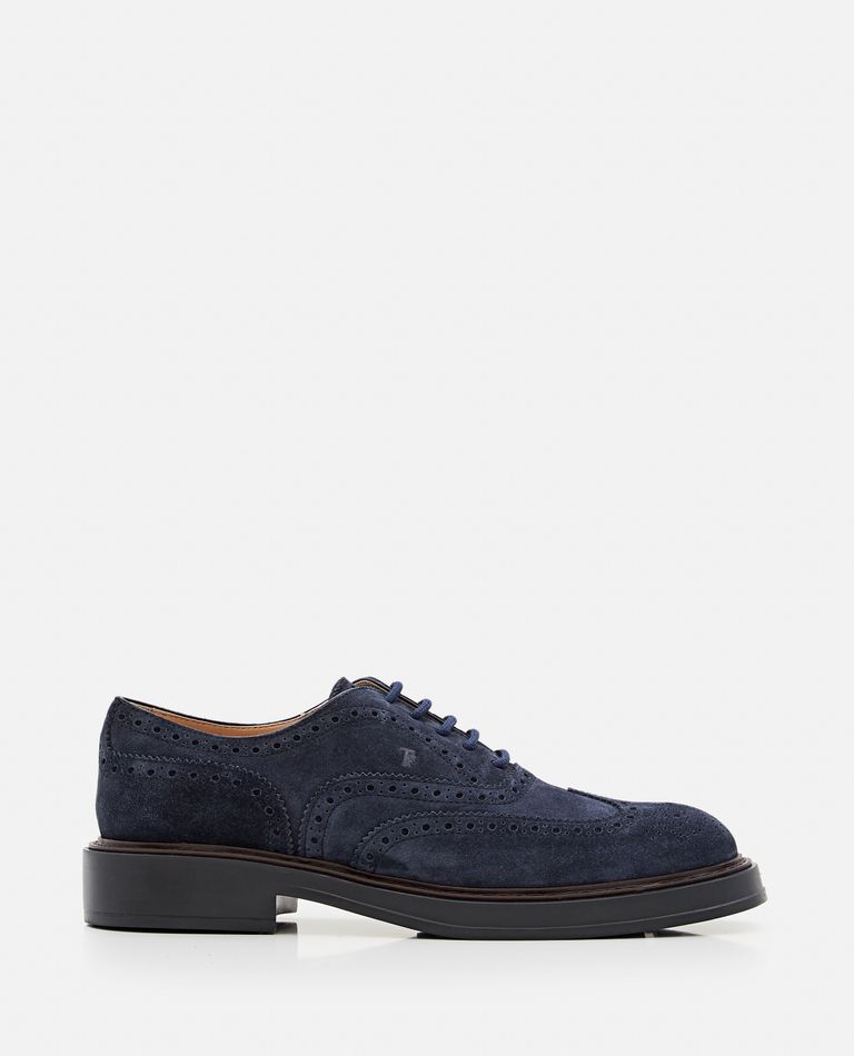 Tod's  ,  Suede Lace-up Shoes  ,  Blue 10