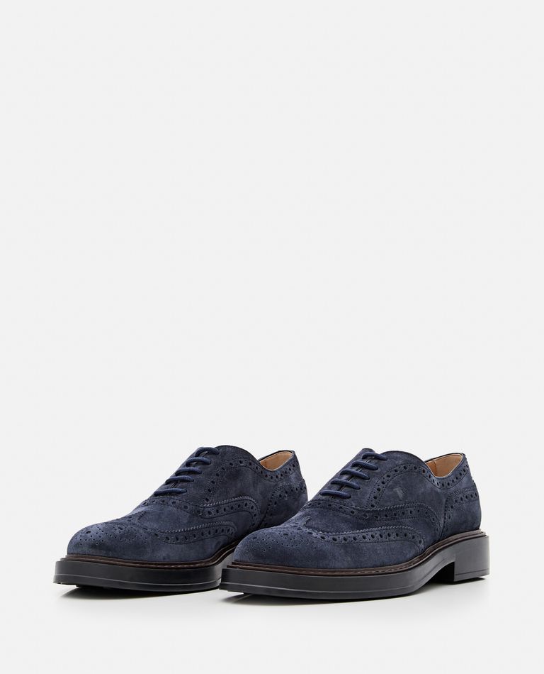 Tod's  ,  Suede Lace-up Shoes  ,  Blue 11