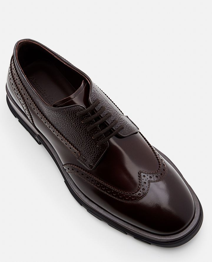Alexander McQueen - DERBY LEATHER SHOES_4