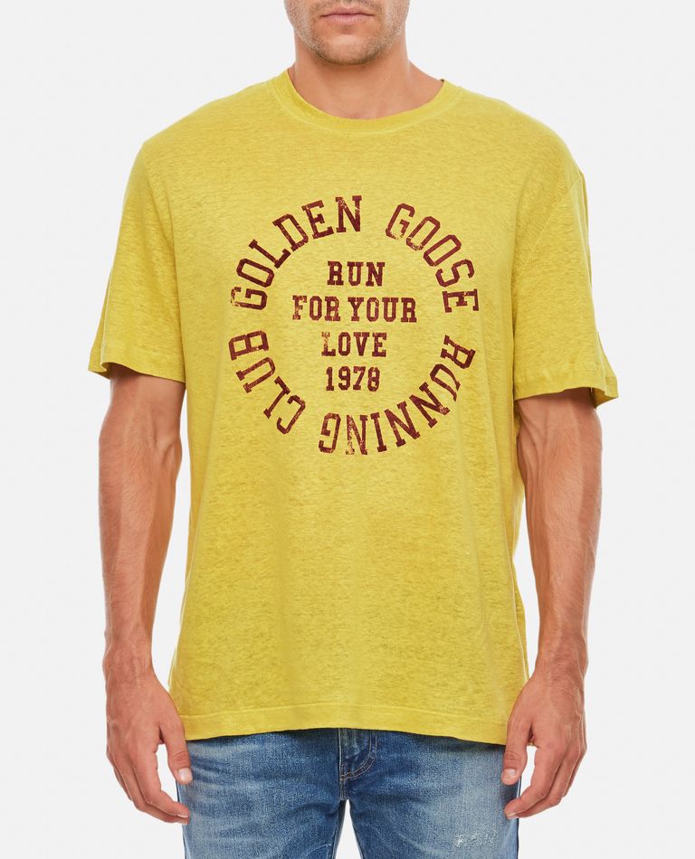 Shop Golden Goose Journey T-shirt In Yellow