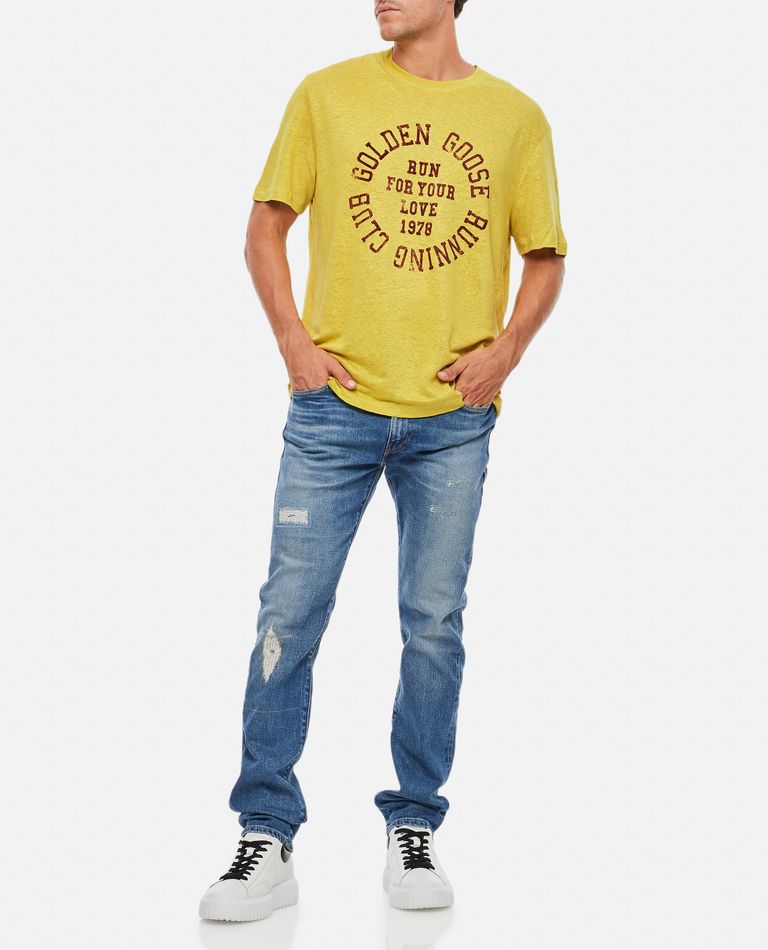 Shop Golden Goose Journey T-shirt In Yellow