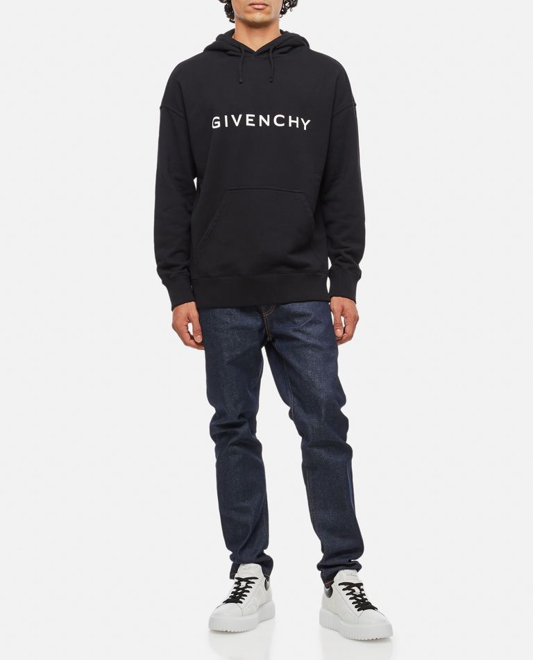 Shop Givenchy Slim Fit Hoodie In Black