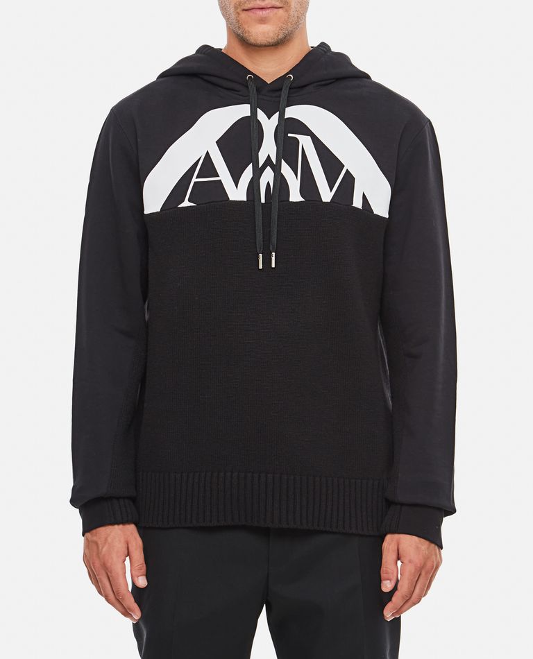 Shop Alexander Mcqueen Cotton Hoodie Sweatshirt In Black