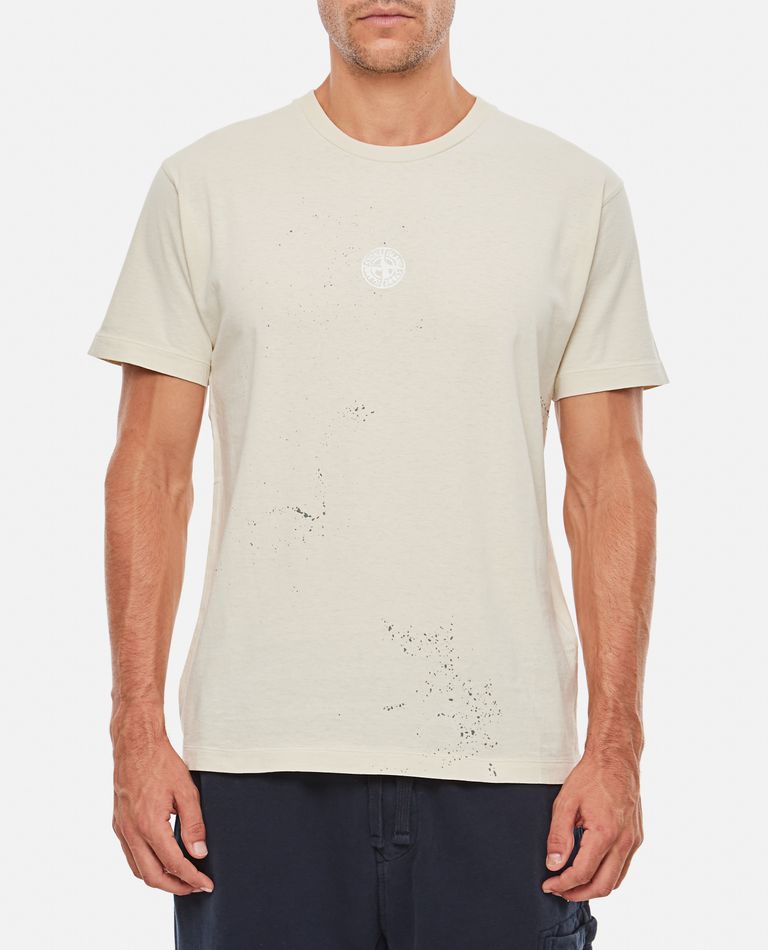 Stone Island  ,  T-shirt With Logo Print  ,  White S