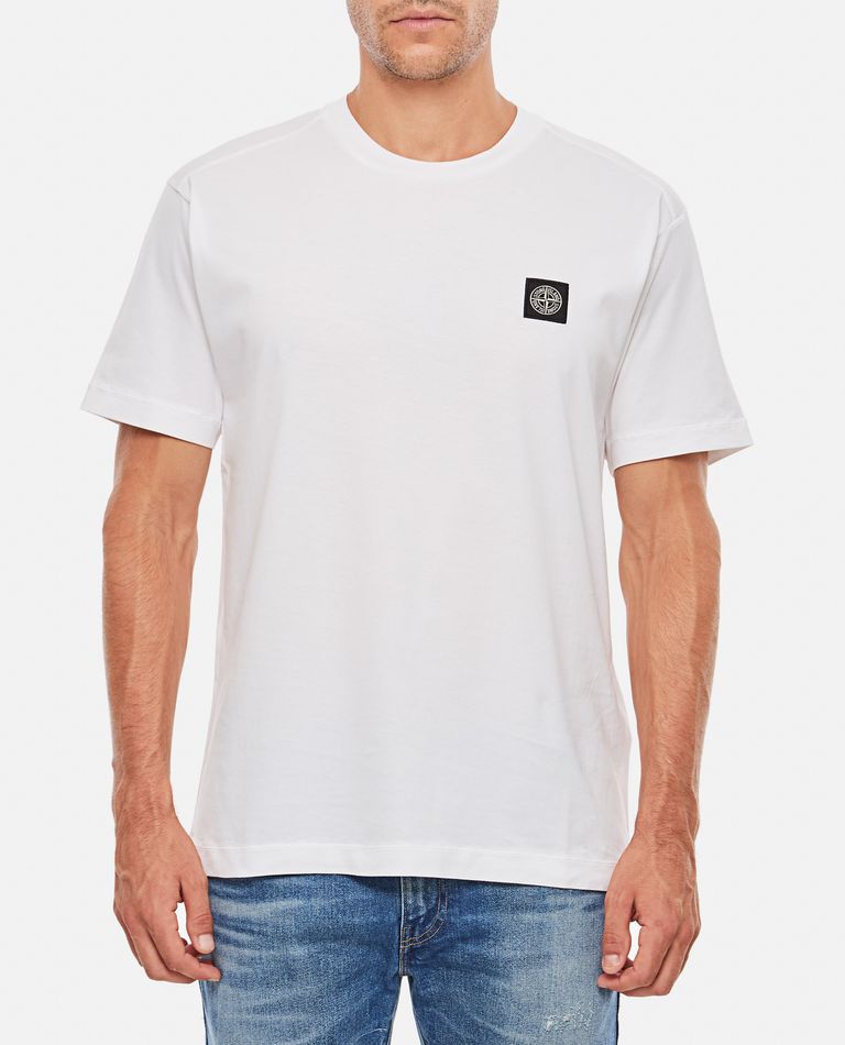 Shop Stone Island T-shirt Crew Neck Mini Logo In White
