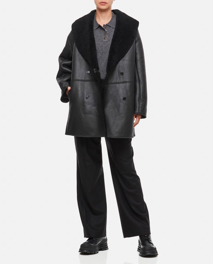 Loulou Studio - DOUBLE BREASTED SHEARLING COAT_2