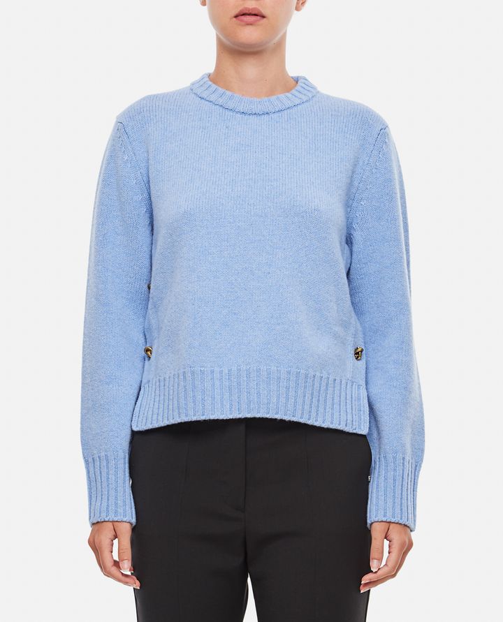 Bottega Veneta - FELTED WOOL SWEATER WITH KNOT BUTTONS AT SIDE_1
