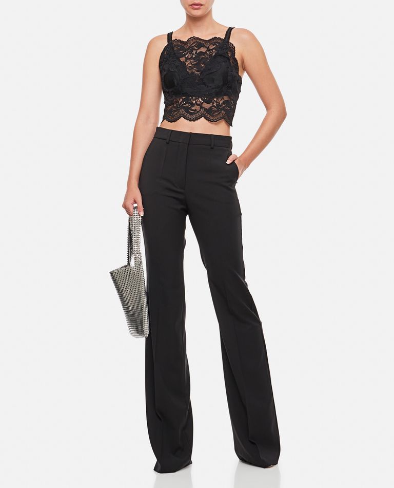 Shop Sportmax Hangar Flared Trousers In Black