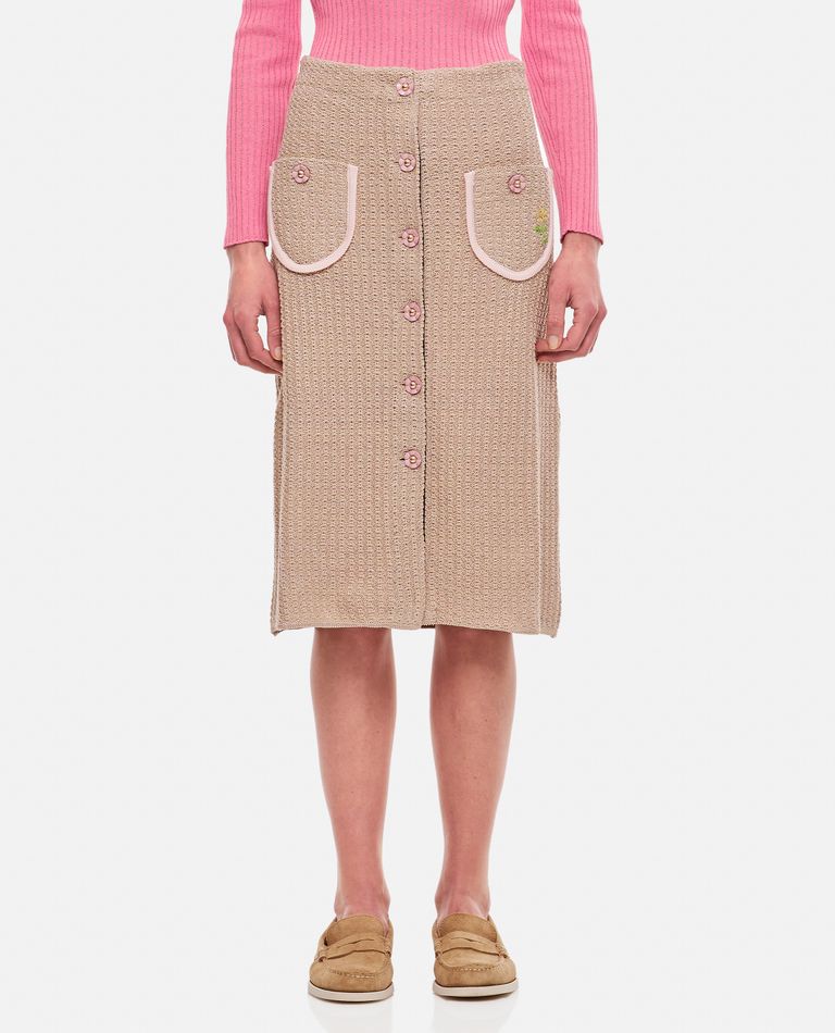 Cormio  ,  Lucia Cotton Midi Skirt  ,  Beige 40