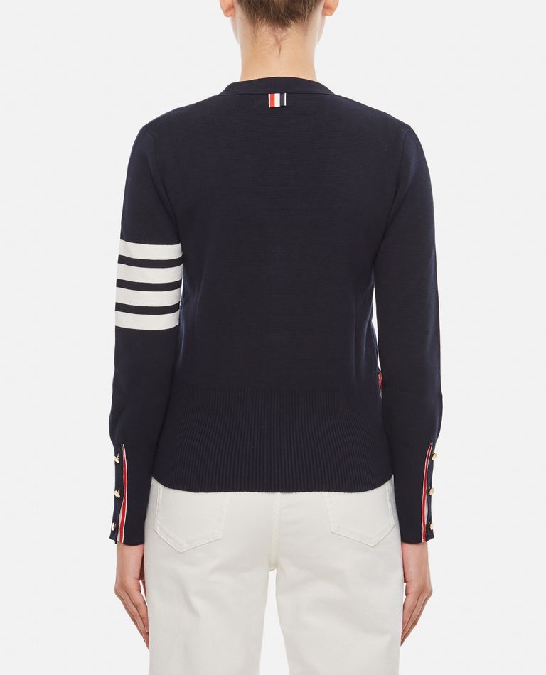 CLASSIC V-NECK COTTON CARDIGAN for Women - Thom Browne | Biffi