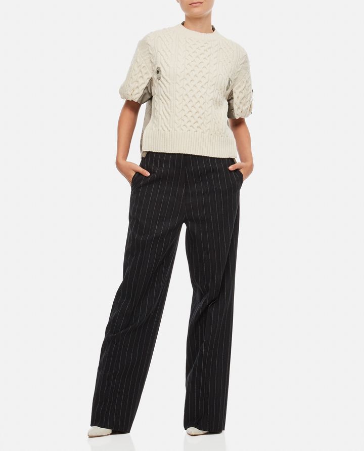 Sacai - NYLON TWILL AND KNITTED PULLOVER_2