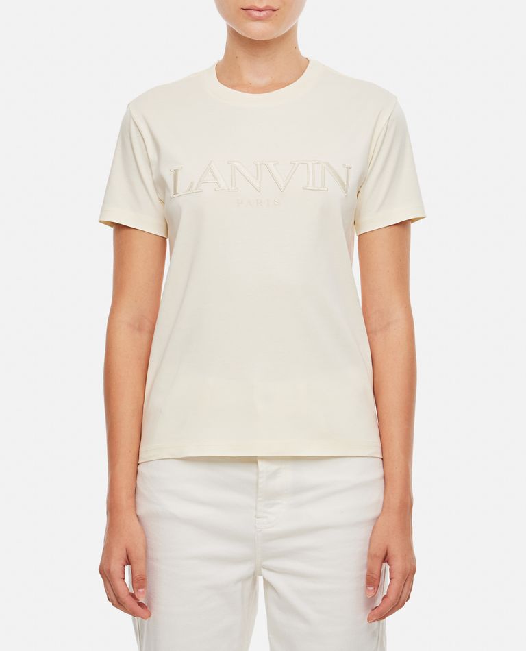 Lanvin  ,  Embroidered Lanvin Regular T-shirt  ,  White L