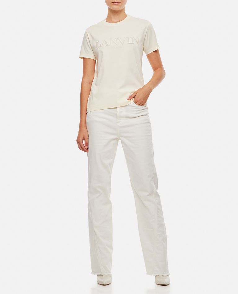 Lanvin  ,  Embroidered Lanvin Regular T-shirt  ,  White M