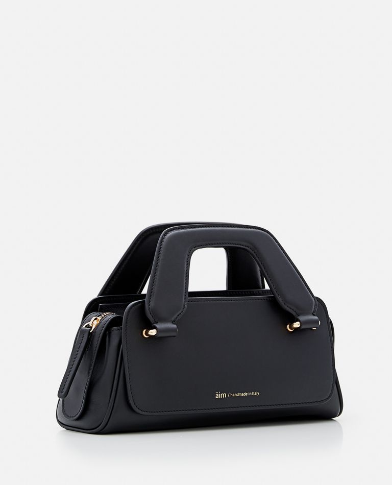 Aim Handmade In Italy  ,  Micro Olivia Smooth Calf Leather Handbag  ,  Black TU