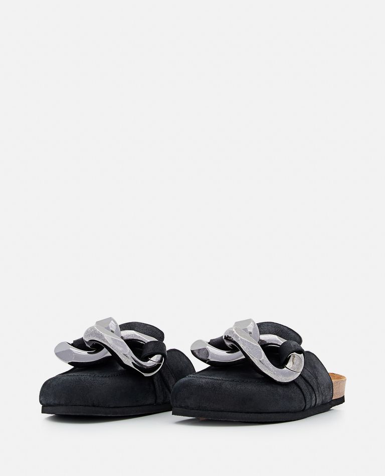 JW Anderson  ,  Chain Suede Loafers  ,  Black 36