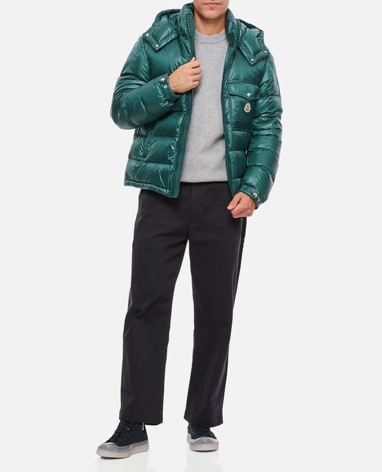 Shop Moncler Wollaston Down-filled Jacket In Green