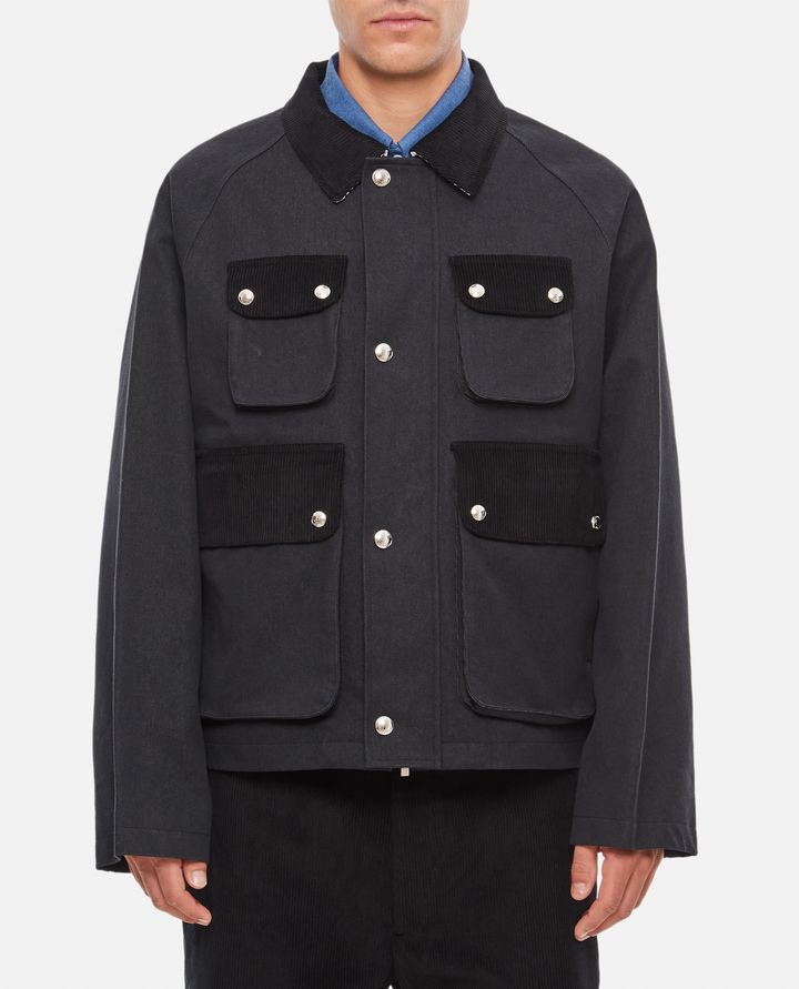 Thom Browne - CROPPED RELAXED FIELD JACKET TOP APPLIED POCKETS_1