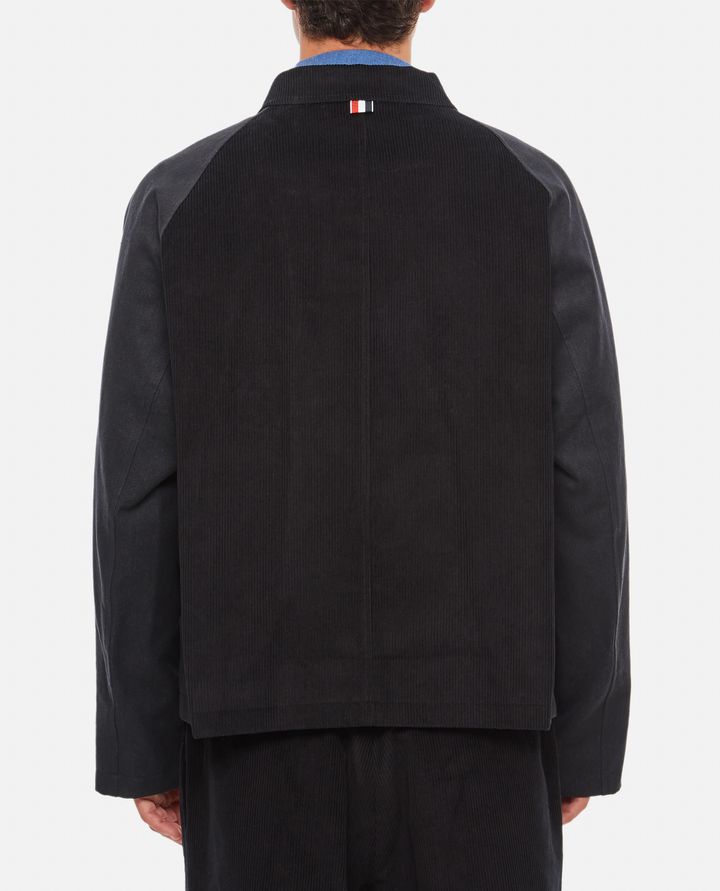 Thom Browne - CROPPED RELAXED FIELD JACKET TOP APPLIED POCKETS_3