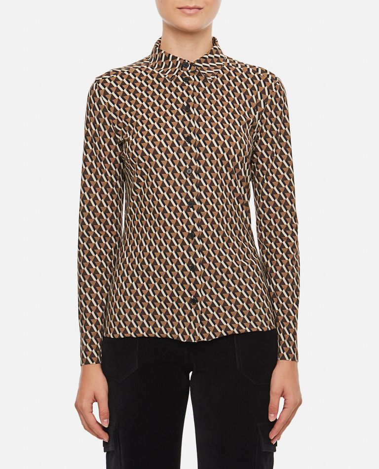 IriÃ©  ,  Jersey Geometric Print Shirt  ,  Brown L