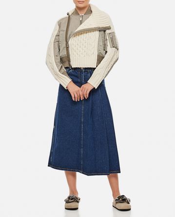 Sacai - NYLON TWILL AND KNITTED BLOUSON JACKET
