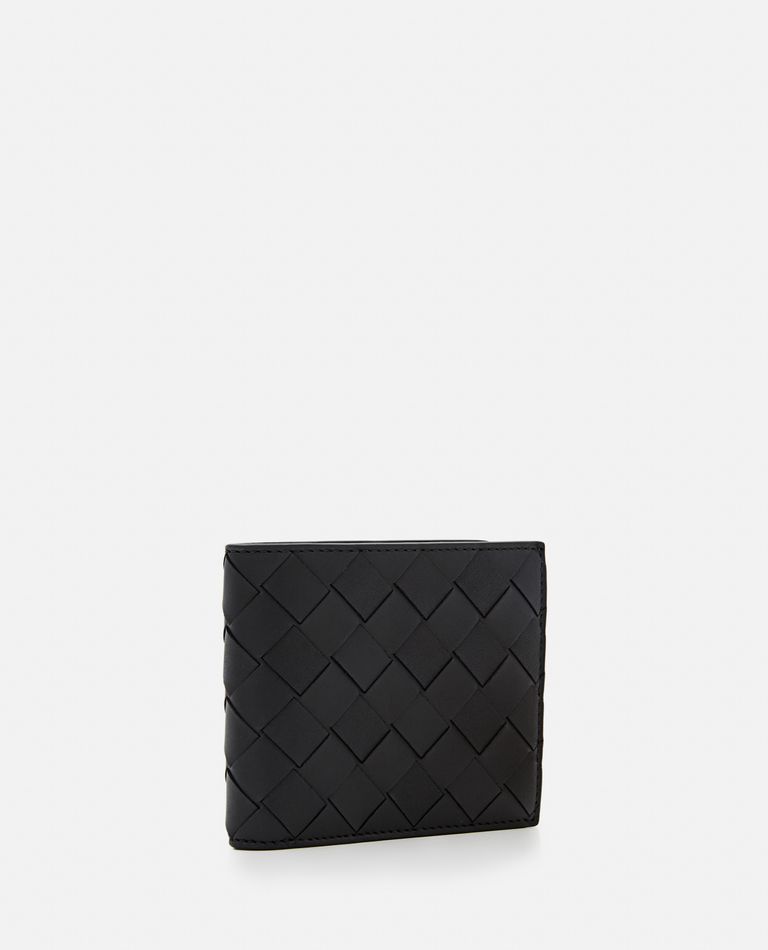 Shop Bottega Veneta Intrecciato Light Calf Wallet In Black