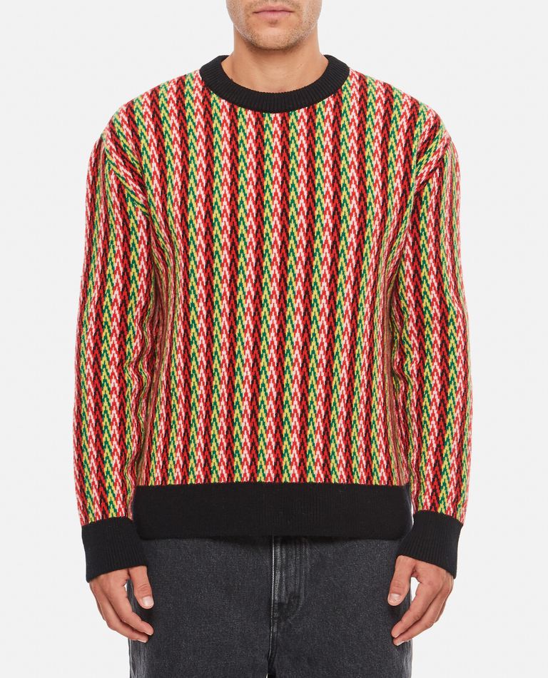 Shop Lanvin Curb Crewneck Sweater In Multicolor