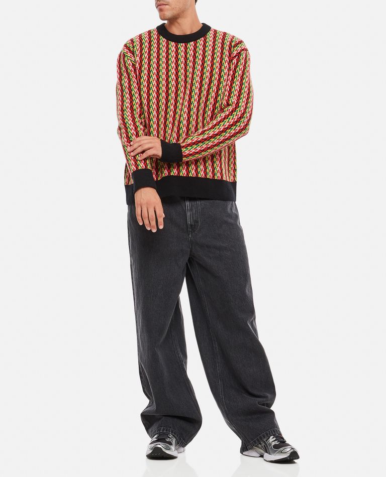 Shop Lanvin Curb Crewneck Sweater In Multicolor