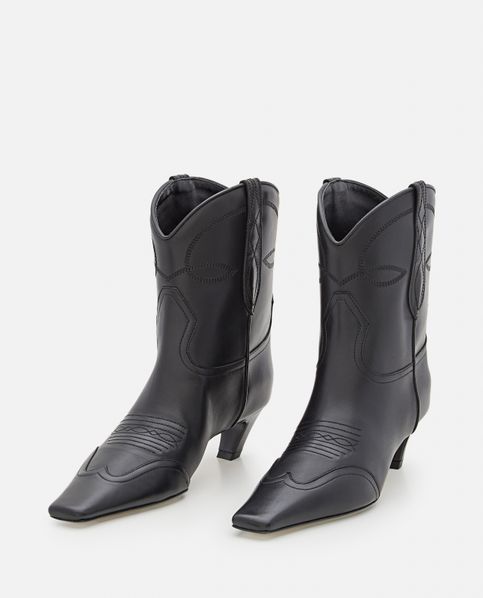 Khaite Dallas Ankle Boots in Black