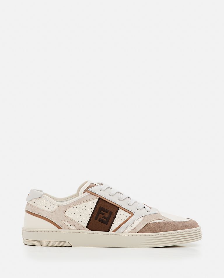 Fendi  ,  Leather Low-top Sneakers  ,  White 7