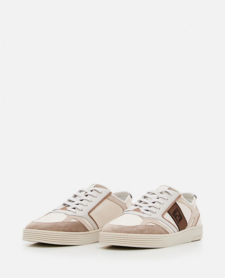 Fendi  ,  Leather Low-top Sneakers  ,  White 7