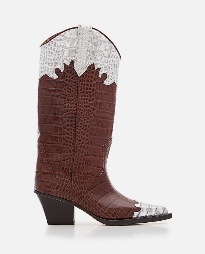 Paris Texas - 60MM RICKY EMBOSSED CROCO COWBOY BOOTS_1