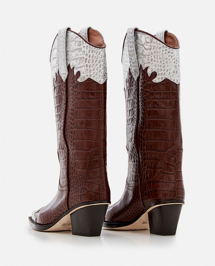 Paris Texas - 60MM RICKY EMBOSSED CROCO COWBOY BOOTS_3