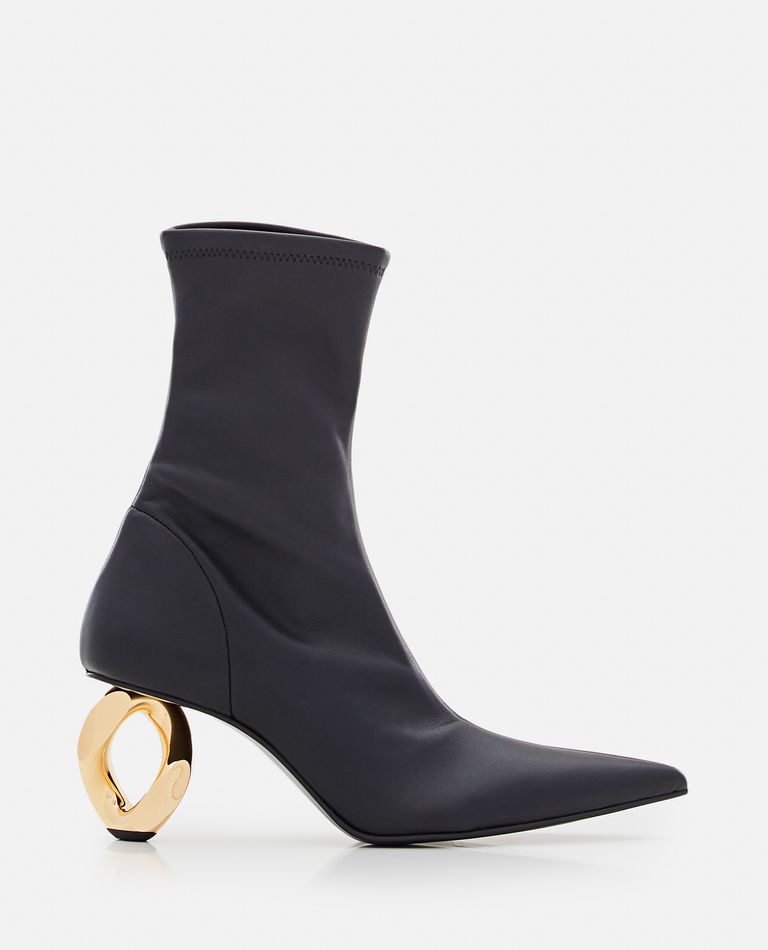 JW Anderson  ,  Chain Heel Stretch Ankle Boots  ,  Black 38