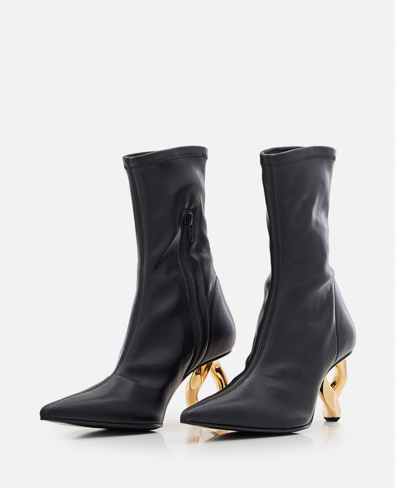 JW Anderson  ,  Chain Heel Stretch Ankle Boots  ,  Black 38