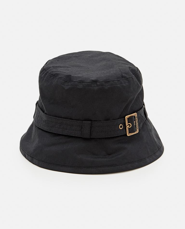 Barbour  ,  Kelso Waxed Cotton Belted Bucket Hat  ,  Black M