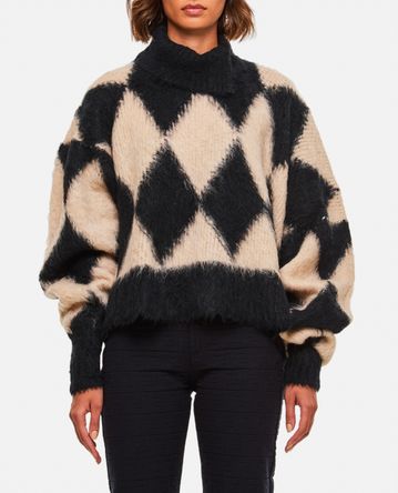 Quira - ARGYLE ALPACA WOOL SWEATER
