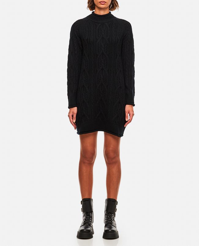 Petite Turtleneck Cable Knit Sweater Dress