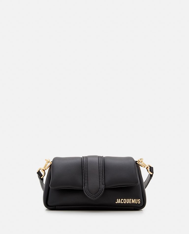 Shop Jacquemus Le Petit Bambimou Leather Shoulder Bag In Black