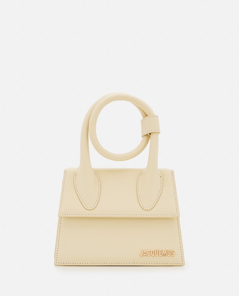 Jacquemus Le Chiquito Noeud Leather Shoulder Bag In White