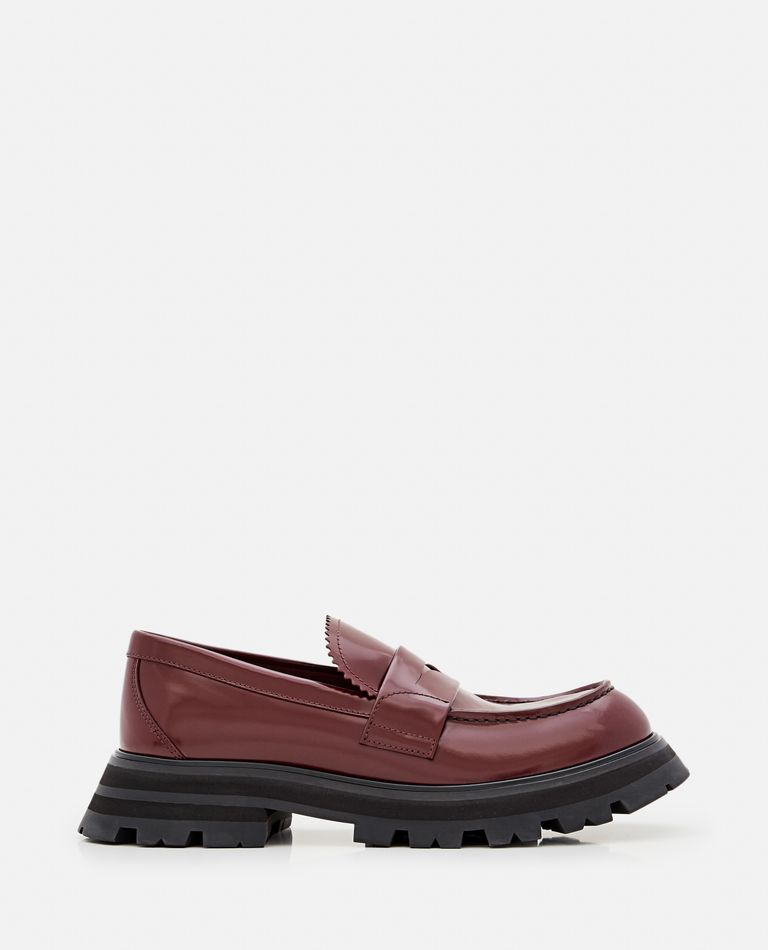 Shop Alexander Mcqueen Leather Loafers In Red