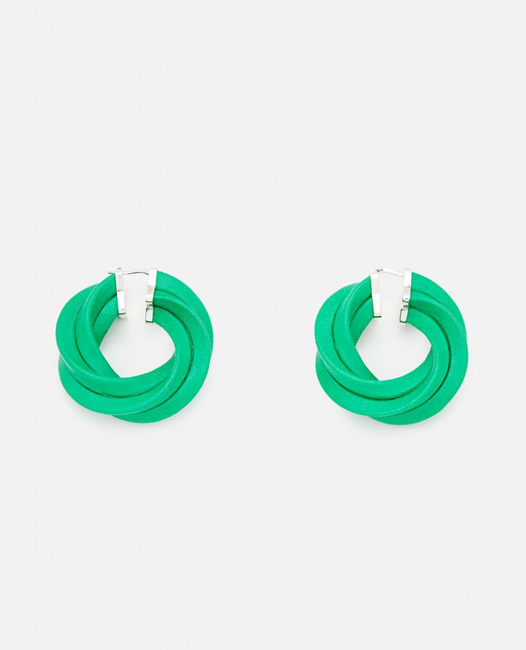 Bottega Veneta  ,  Green Hoop Earrings  ,  Green TU