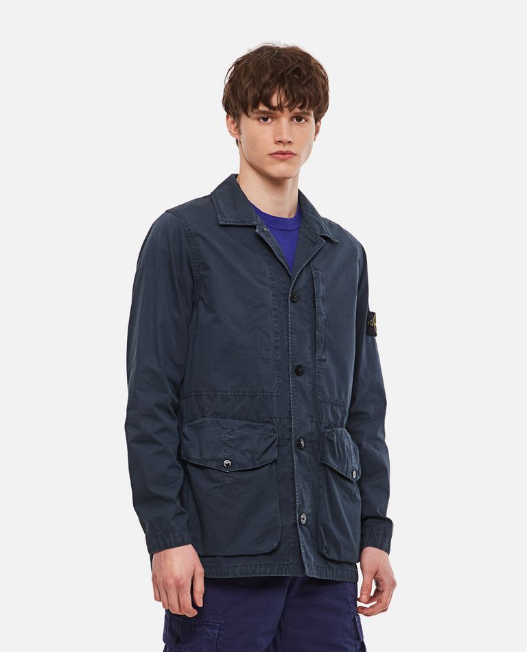 Mens stone island shirt on sale jacket