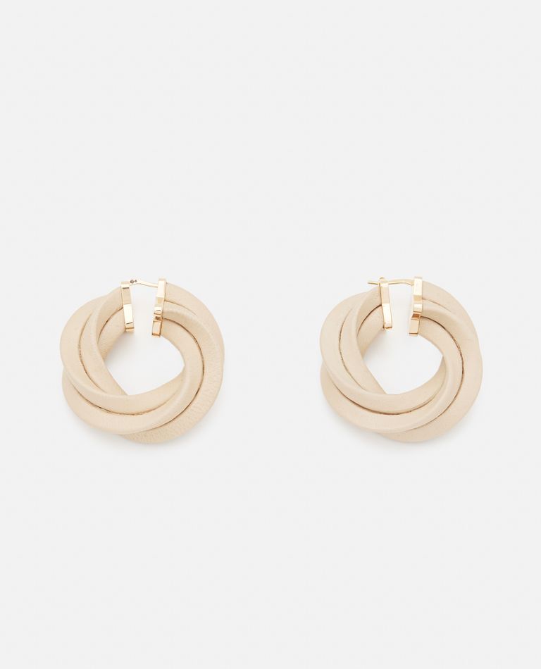 Bottega Veneta Twist Earrings In White